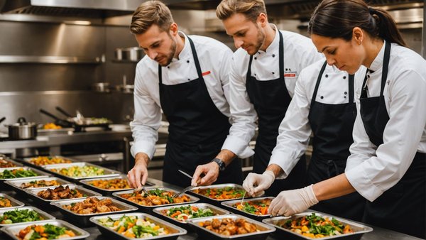 La préparation de plats gourmands avec un traiteur professionnel